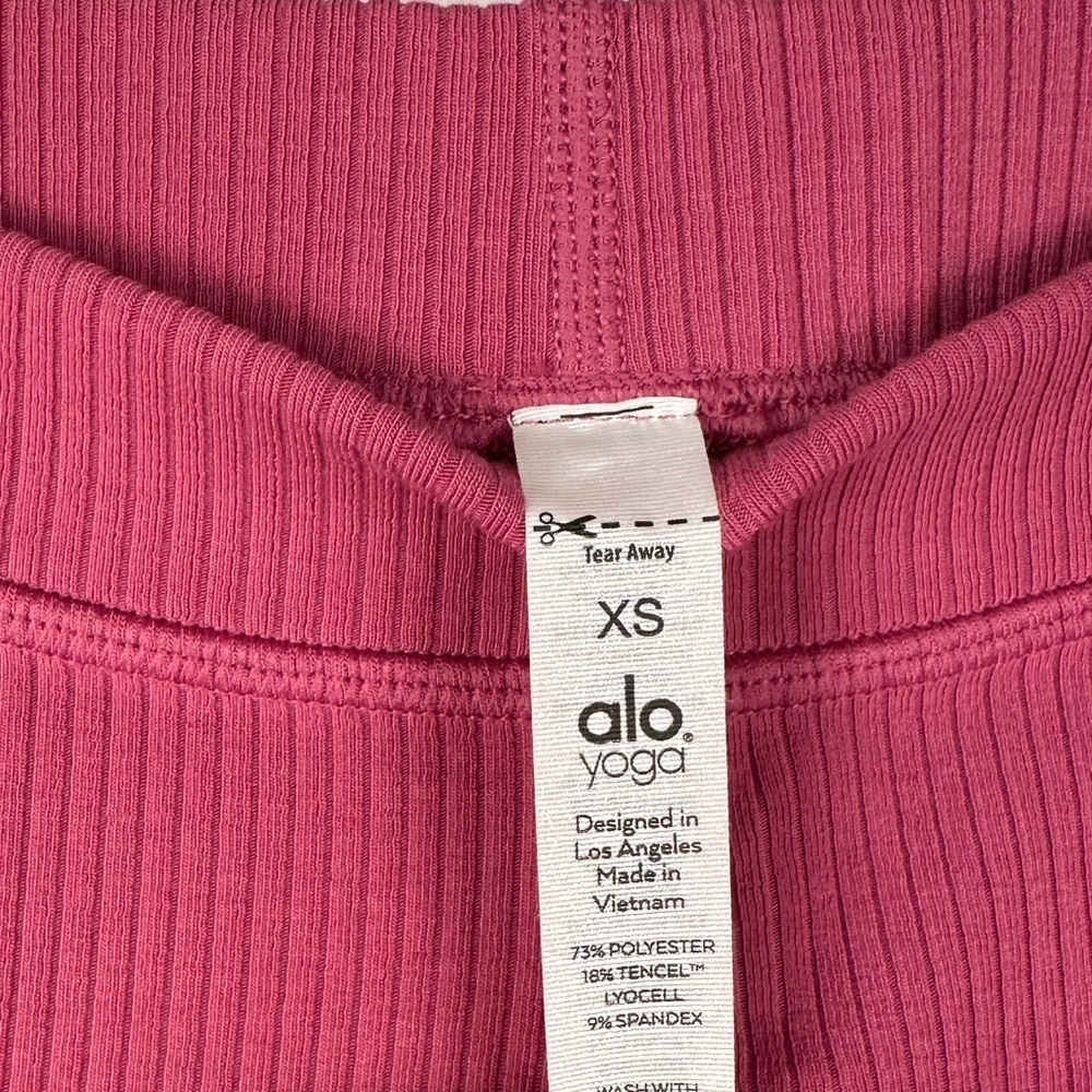 Alo Yoga Ribbed High-Waist 7/8 Blissful Legging Women’s Sz XS - Picture 6 of 7